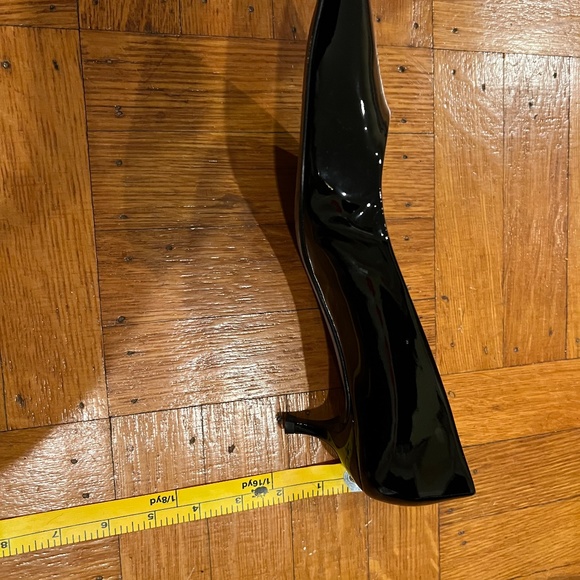 Stuart Weitzman designer black Patent Kitten-Heel Pumps size 10 - Picture 10 of 11
